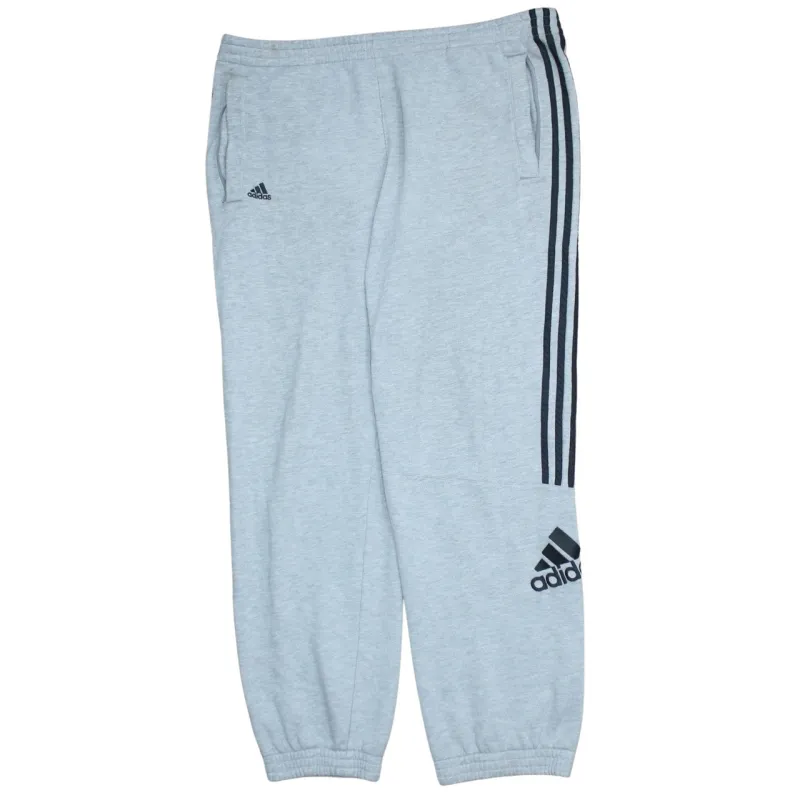 Adidas Light Grey Joggers Sweatpants Men’s 40 Three Stripe Logo Elasticated Cuffs Loungewear sold by Vintage Club