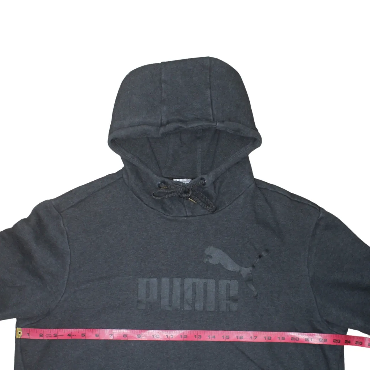 Puma Dark Grey Hoodie Men's XLarge Printed Chest Logo Front Pocket Pullover Sweatshirt sold by Vintage Club product image thumbnail 5
