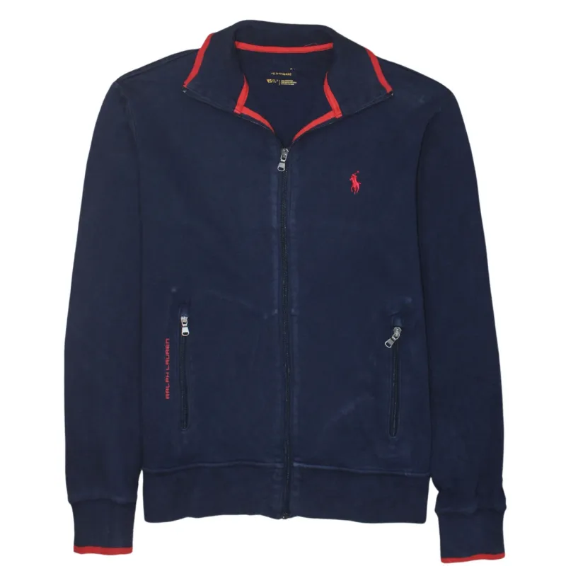 Polo Ralph Lauren Navy Blue Sweatshirt Jacket Men's XSmall Embroidered Logo Zip Pockets Track Top made by Polo by Ralph Lauren