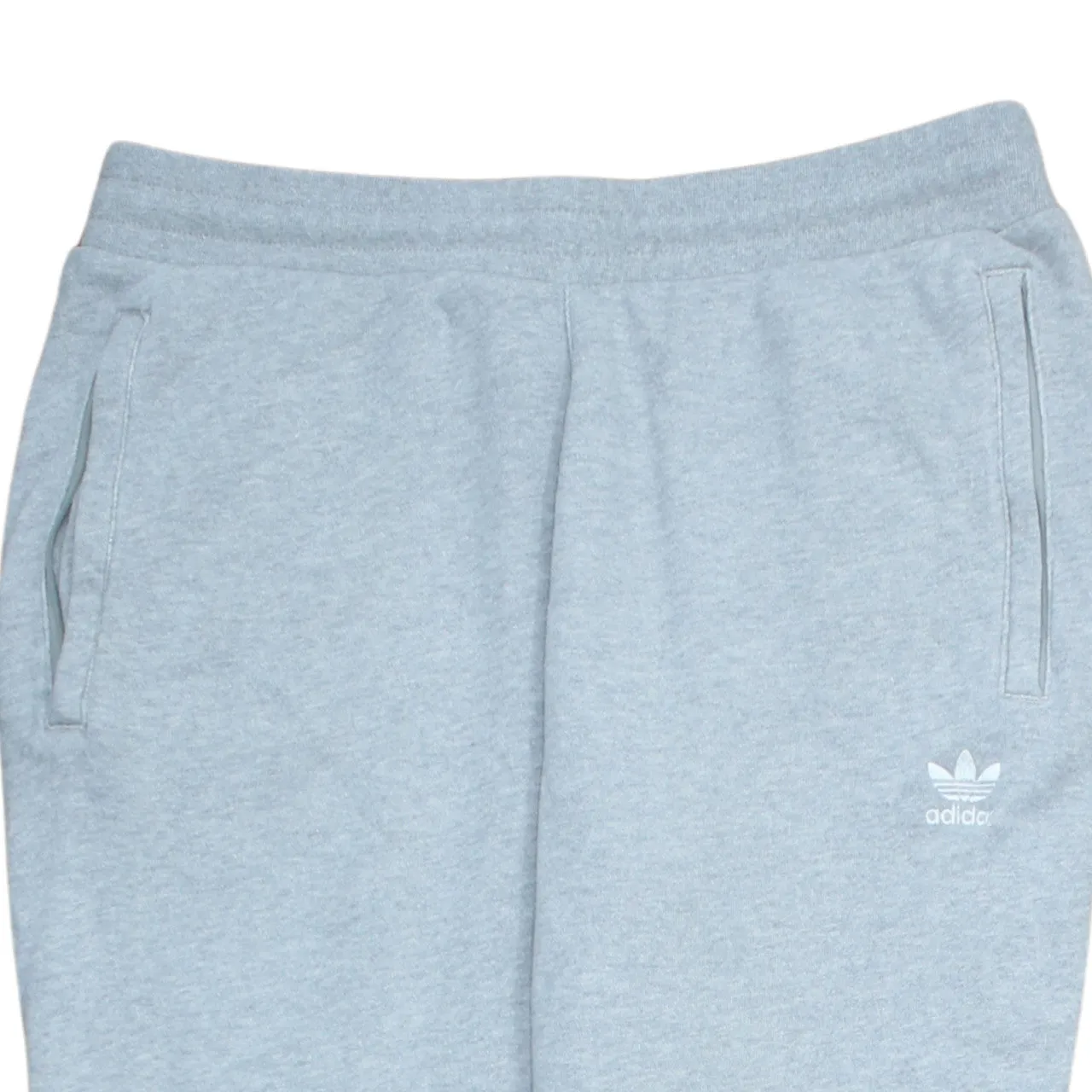 Adidas Light Grey Joggers Men's Large Embroidered Trefoil Logo Elastic Cuff Sweatpants sold by Vintage Club product image thumbnail 3