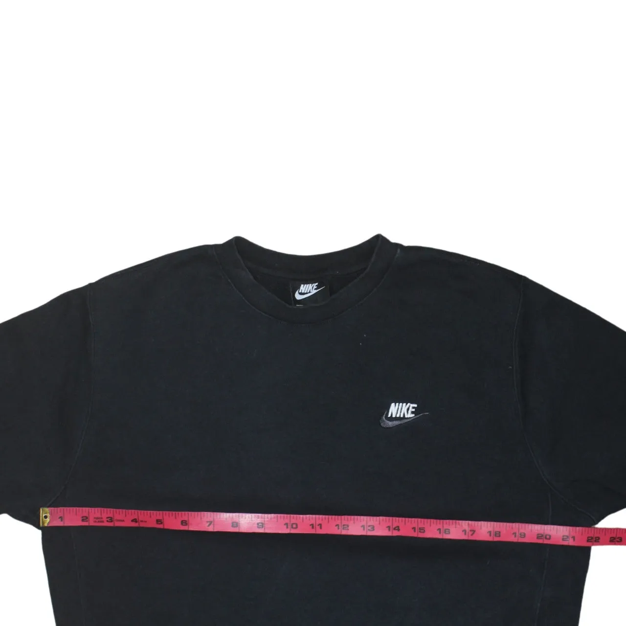 Nike Black Sweatshirt Men's Small Embroidered Chest Logo Fleece Crewneck Pullover Top sold by Vintage Club product image thumbnail 5