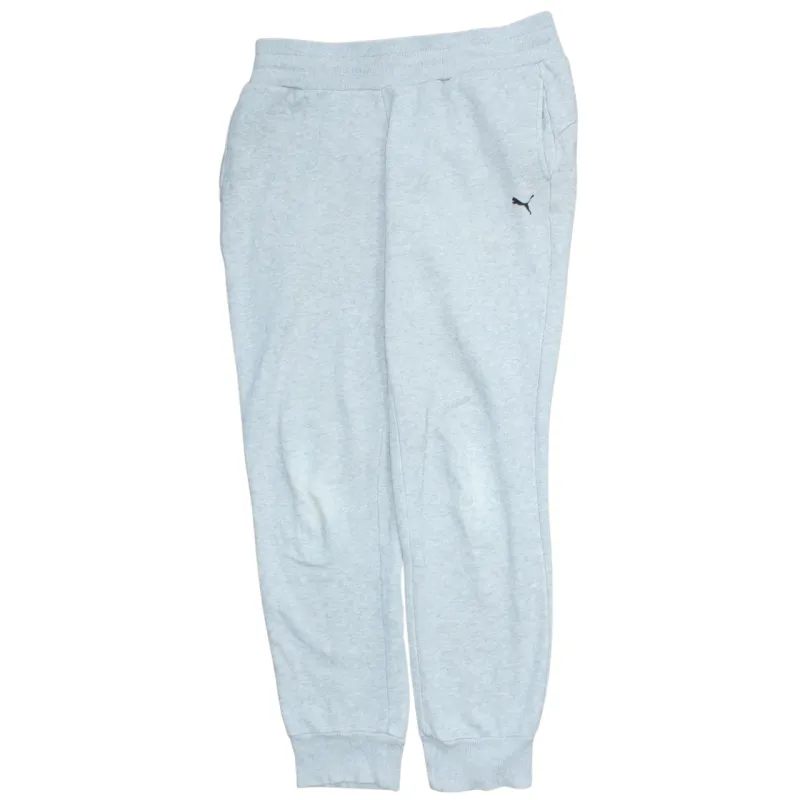Puma Light Grey Joggers Women’s Small Embroidered Logo Elastic Waist Cuffed Sweatpants sold by Vintage Club