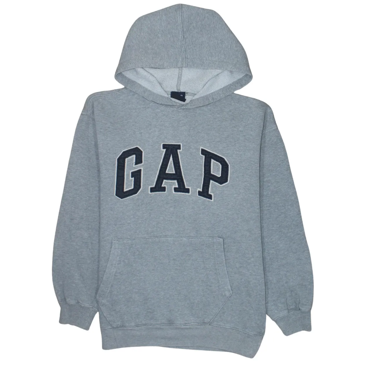 Gap Grey Hoodie Women’s XXLarge Embroidered Logo Front Pouch Fleece Pullover Sweatshirt sold by Vintage Club