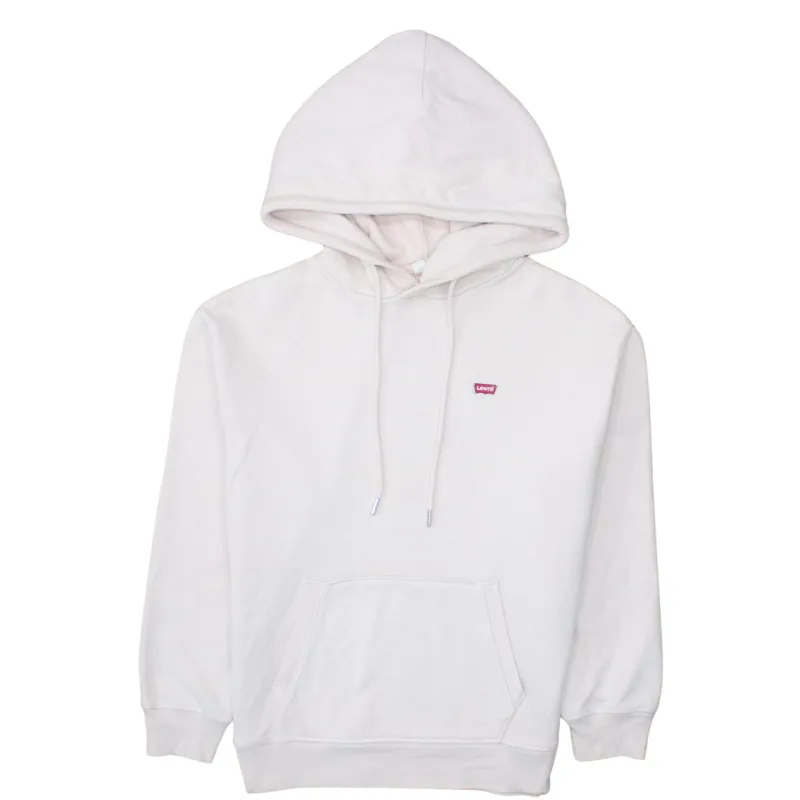 Levi's Light Pink Hoodie Women's Small Embroidered Chest Logo Front Pocket Pullover Sweatshirt sold by Vintage Club