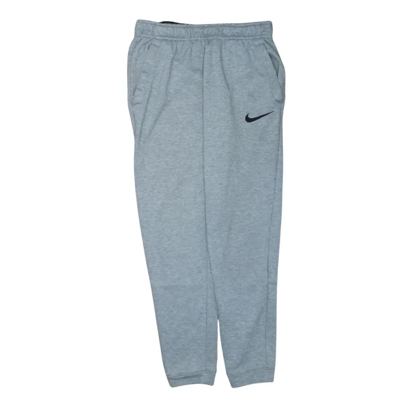 Nike Light Grey Joggers Men’s Small Embroidered Swoosh Elastic Waist Cuffed Sweatpants sold by Vintage Club