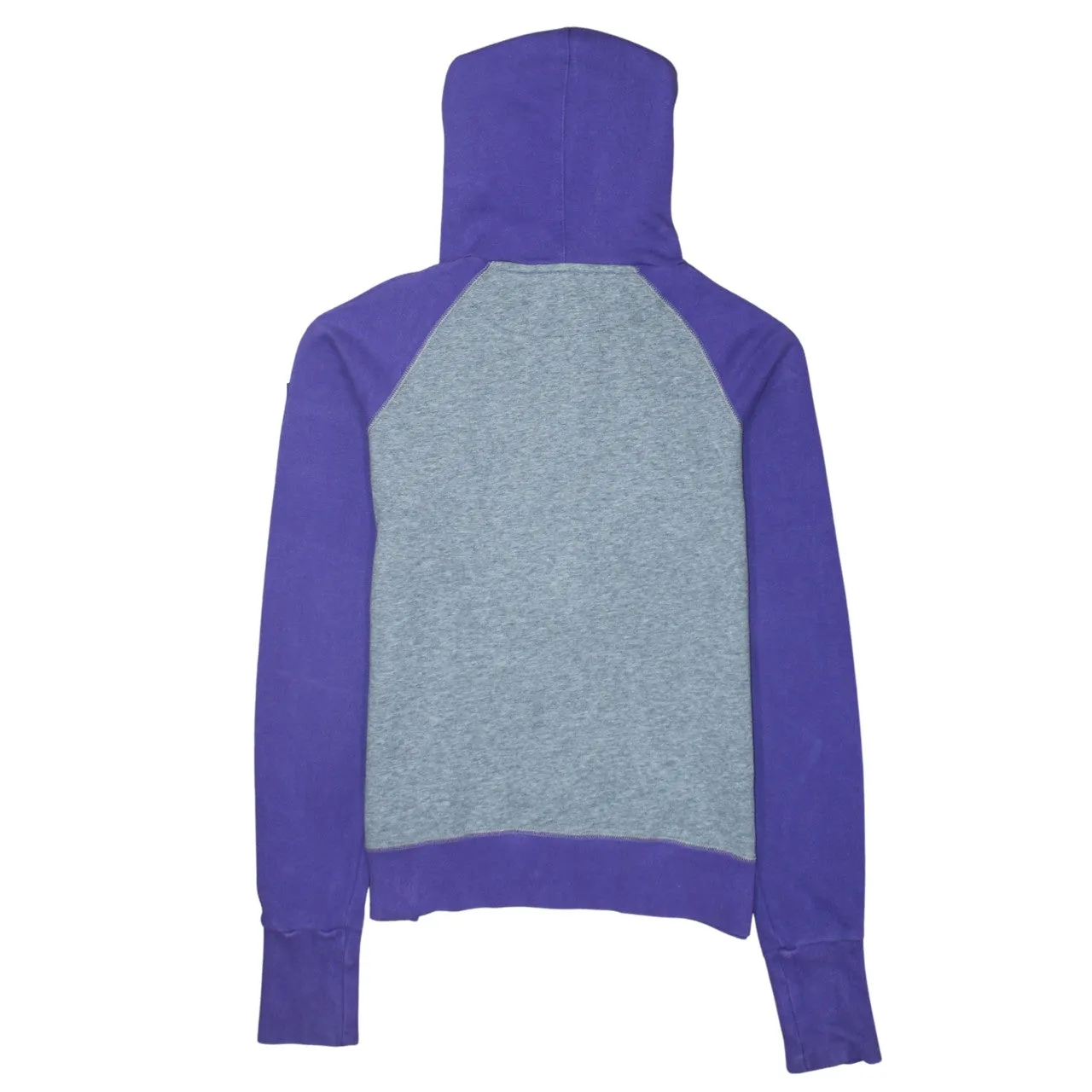 Nike Purple Grey Hoodie Women's Large Printed Logo Raglan Sleeves Front Pocket Sweatshirt sold by Vintage Club product image thumbnail 2