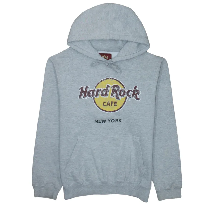 Nike Light Grey Hoodie Women’s Medium Hard Rock Cafe New York Printed Logo Pullover made by Nike