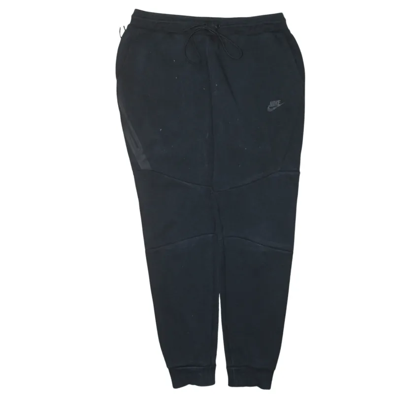 Nike Black Joggers Sweatpants Men’s Large Embroidered Logo Panelled Cuffed Bottoms sold by Vintage Club