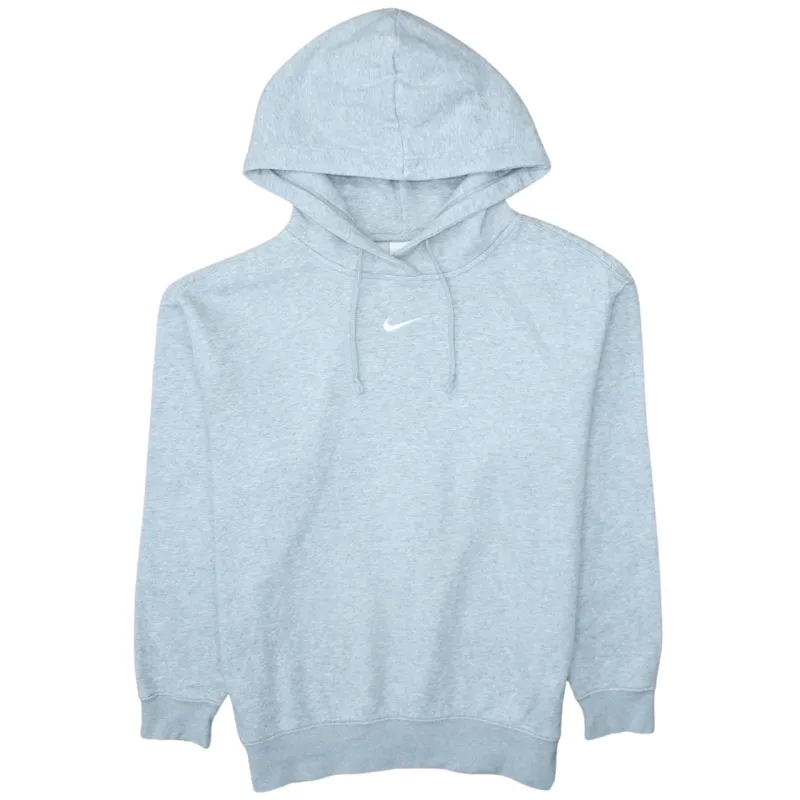 Nike Light Grey Hoodie Men's XSmall Embroidered Swoosh Drawstring Hood Pullover Sweatshirt sold by Vintage Club