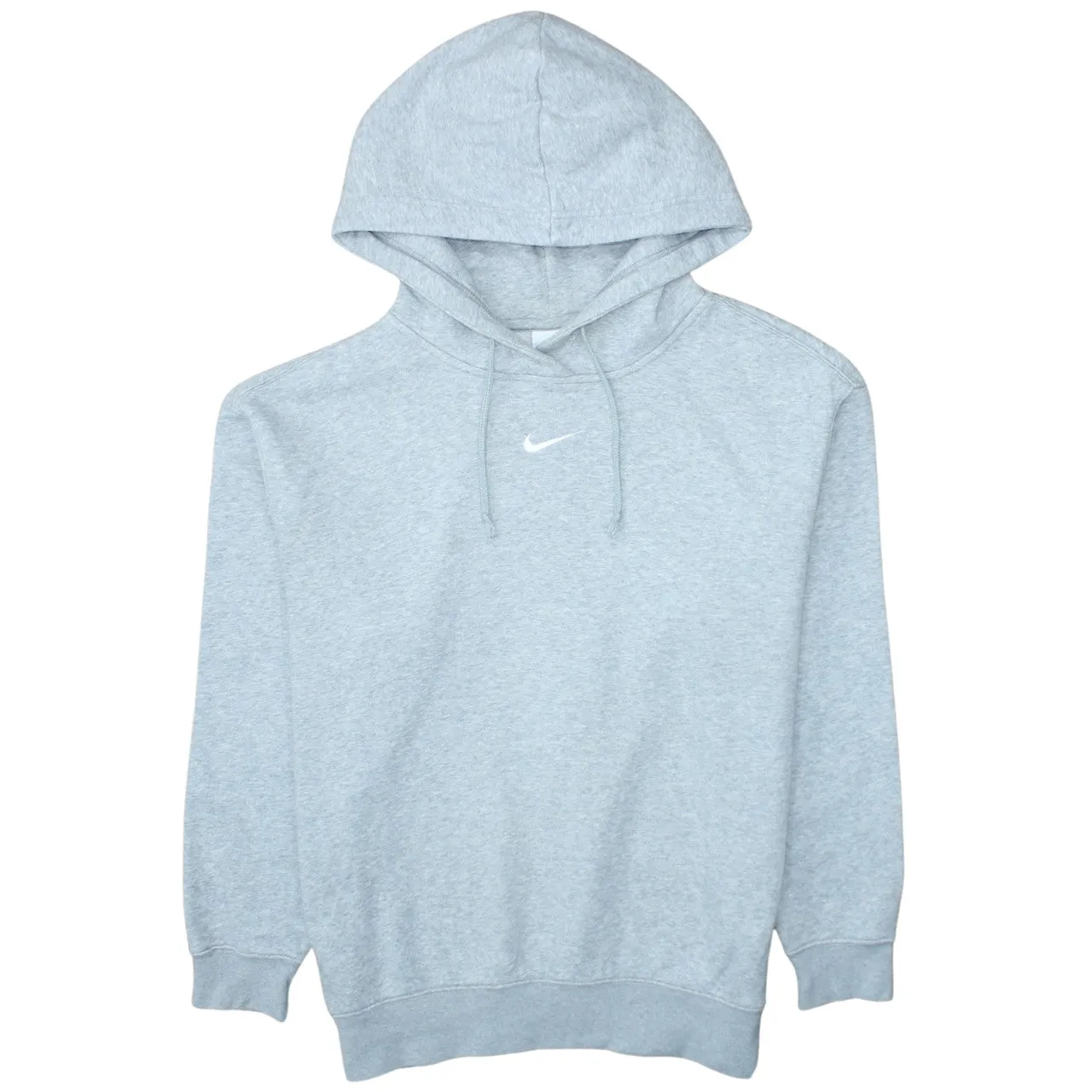 Nike Light Grey Hoodie Men's XSmall Embroidered Swoosh Drawstring Hood Pullover Sweatshirt sold by Vintage Club