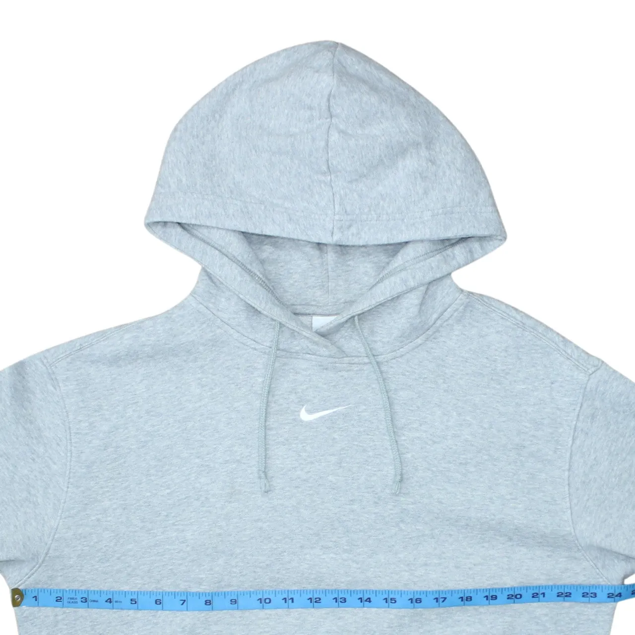 Nike Light Grey Hoodie Men's XSmall Embroidered Swoosh Drawstring Hood Pullover Sweatshirt sold by Vintage Club product image thumbnail 5