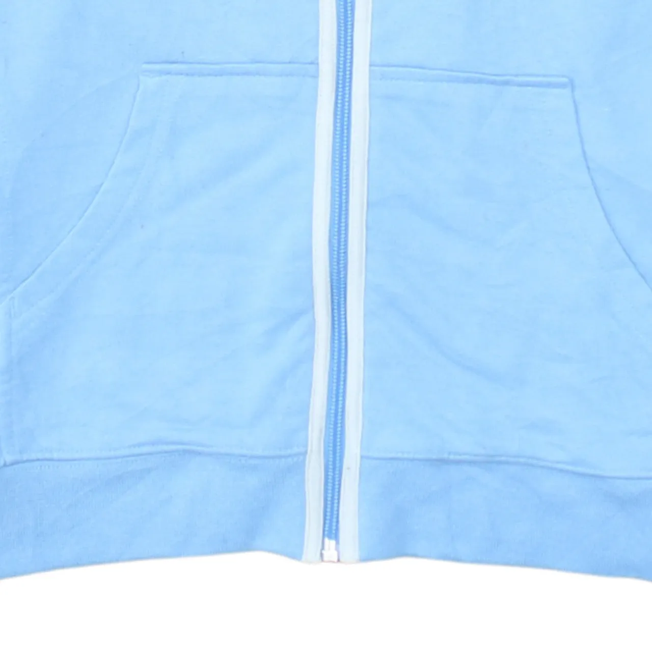 Reebok Light Blue Zip Hoodie Women’s Large Embroidered Logo Drawstring Hood Casual Sweatshirt sold by Vintage Club product image thumbnail 4