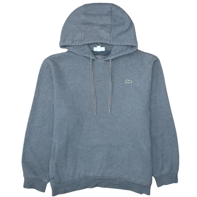 Lacoste Grey Hoodie Men’s XXLarge Embroidered Croc Logo Drawstring Hood Casual Sweatshirt made by Lacoste