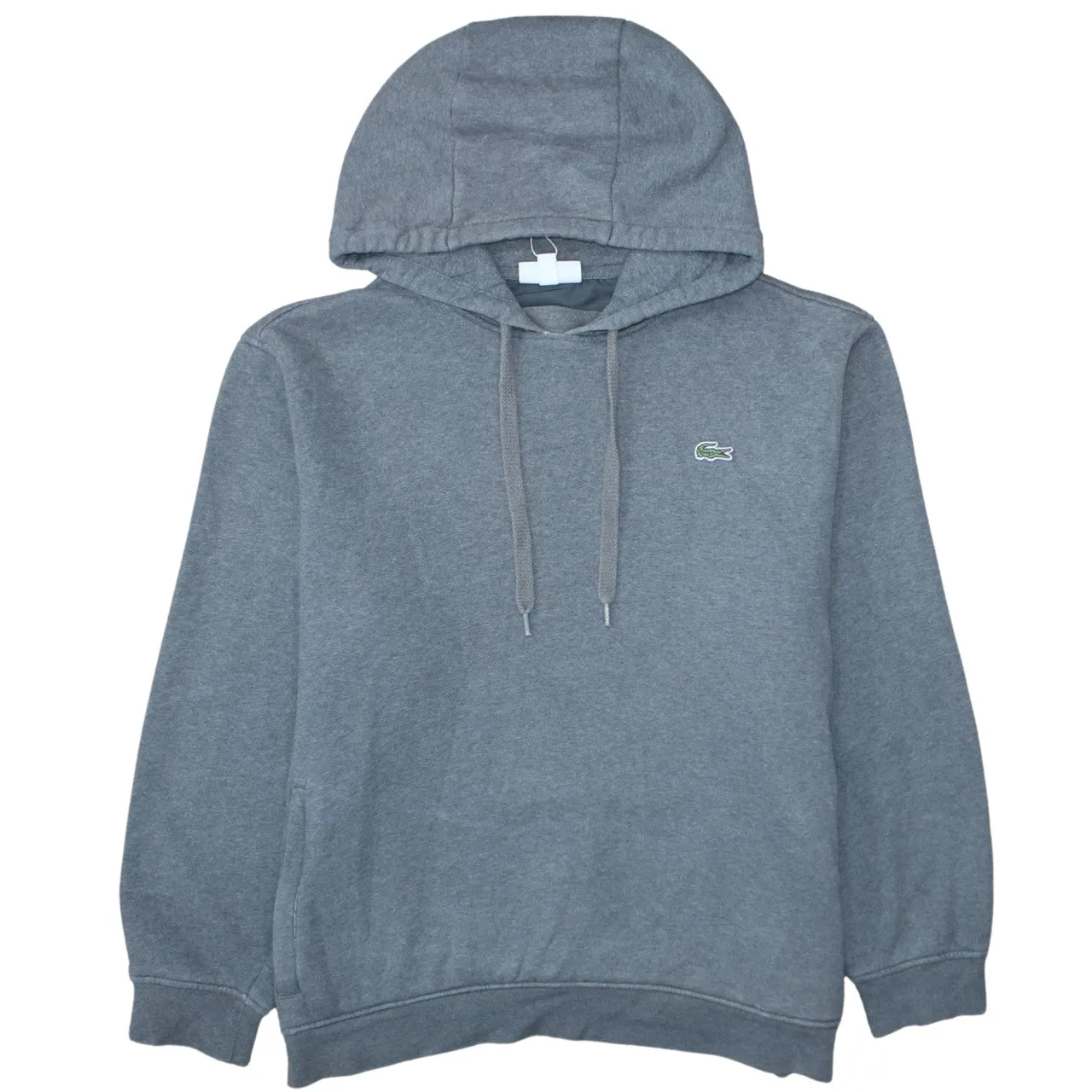 Lacoste Grey Hoodie Men’s XXLarge Embroidered Croc Logo Drawstring Hood Casual Sweatshirt sold by Vintage Club