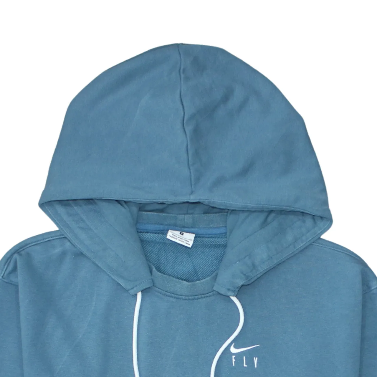 Nike Blue Hoodie Men’s Small Printed Fly Logo Front Zip Pocket Pullover Sweatshirt sold by Vintage Club product image thumbnail 3