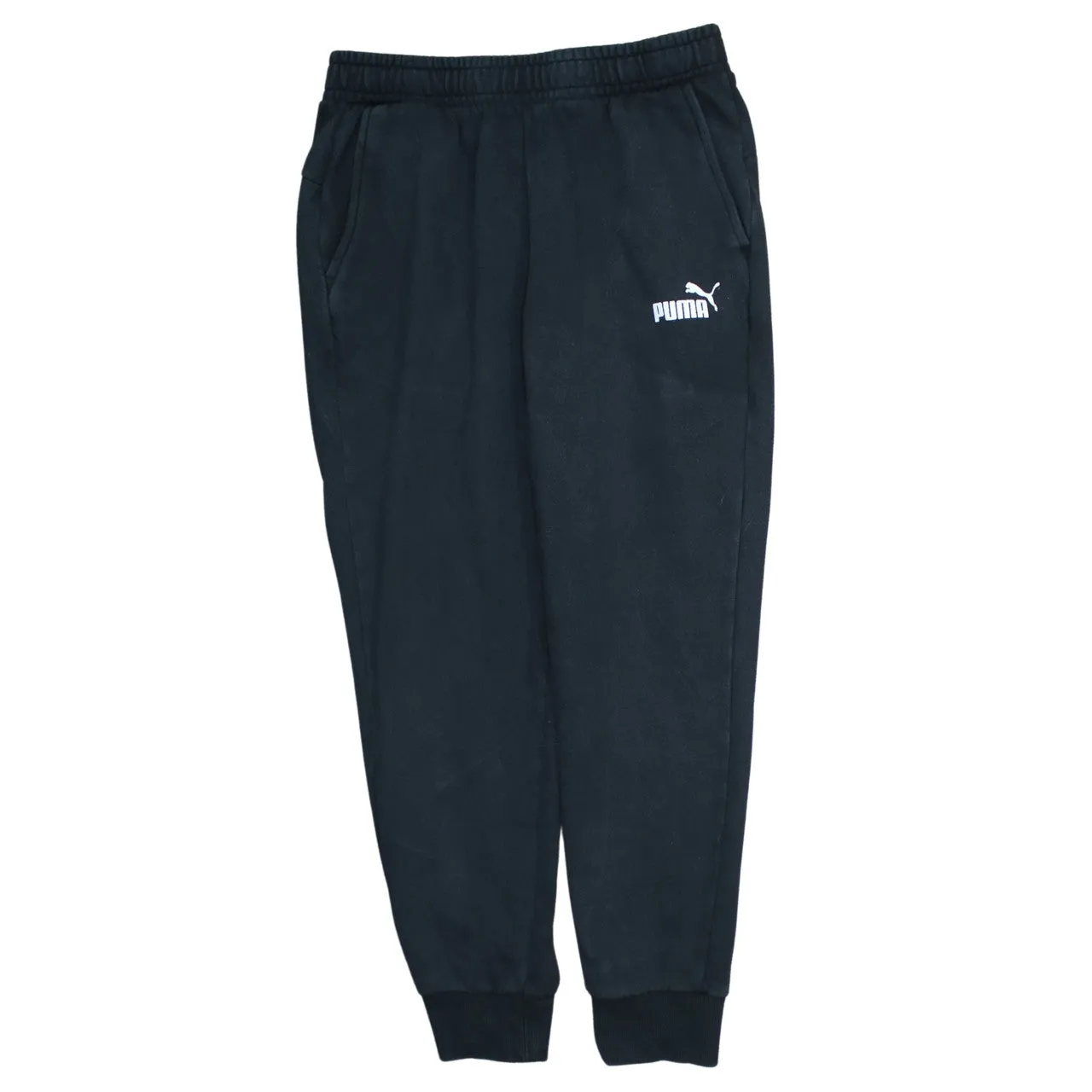 Puma Black Joggers Men’s Large Embroidered Logo Elastic Waist Cuffed Sweatpants sold by Vintage Club
