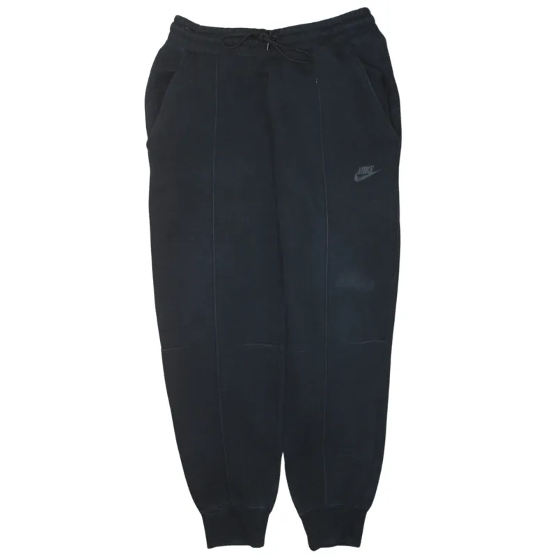 Nike Black Joggers Men’s Medium Embroidered Swoosh Elastic Waist Cuffed Sweatpants sold by Vintage Club