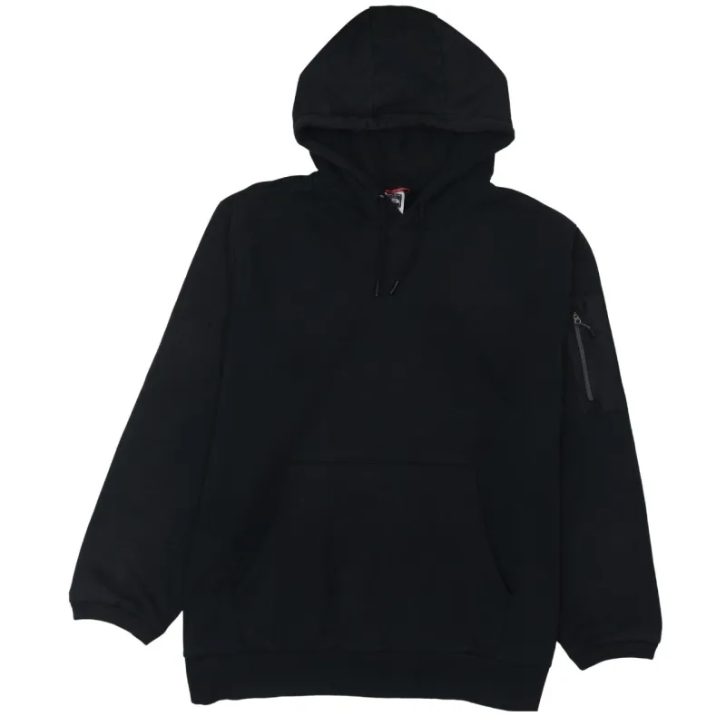 The North Face Black Hoodie Men’s XXLarge Arm Zip Pocket Small Back Logo Pullover Sweatshirt sold by Vintage Club