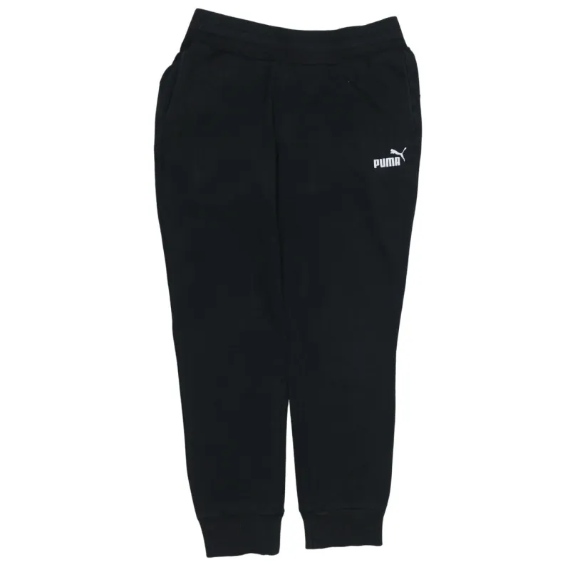 Puma Black Joggers Men’s Small Printed Logo Elastic Waist Cuffed Fleece Sweatpants sold by Vintage Club