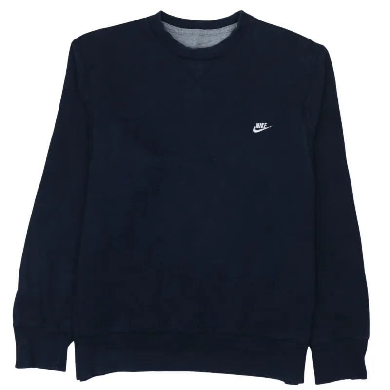 Nike Navy Blue Sweatshirt Men's XLarge Embroidered Swoosh Logo Crewneck Pullover Fleece Top sold by Vintage Club