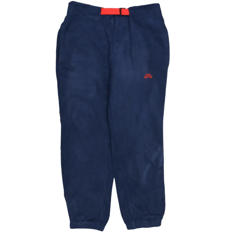 Nike Navy Blue Joggers Men’s Small Embroidered SB Logo Elastic Cuffs Adjustable Belt Trousers sold by Vintage Club