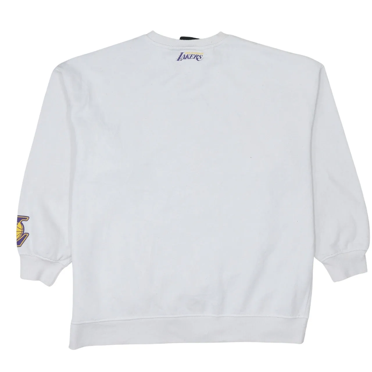 NFL White Sweatshirt Women’s Small Los Angeles Lakers Printed Logo Crewneck Pullover sold by Vintage Club product image thumbnail 2