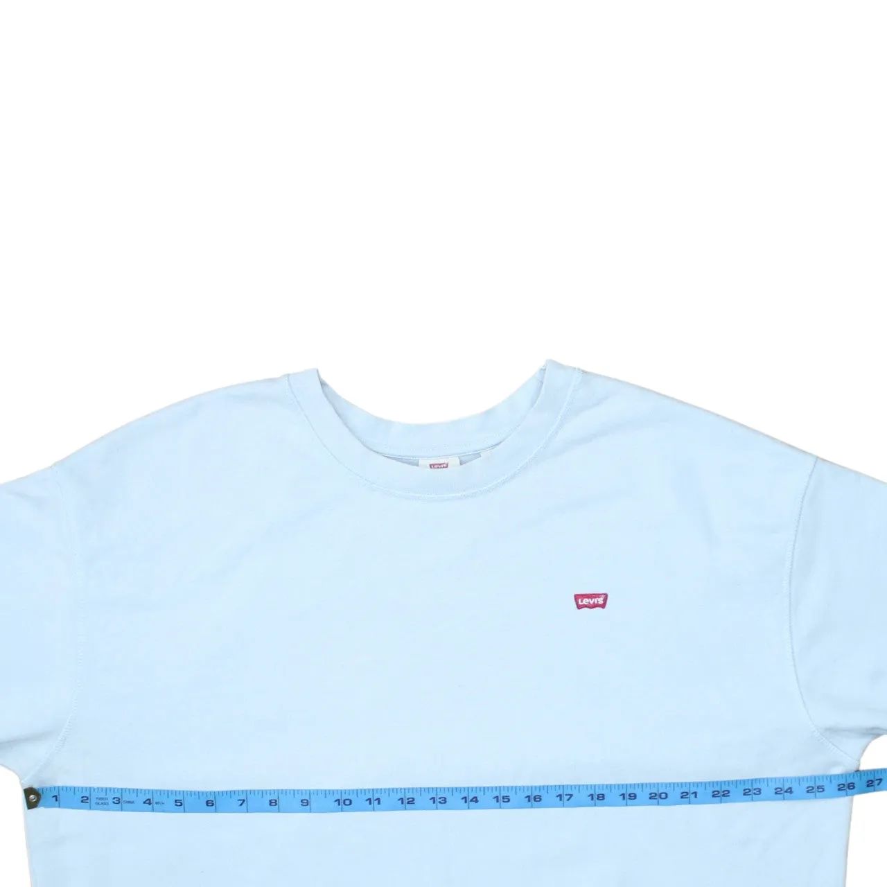 Levi's Light Blue Sweatshirt Women's XXLarge Small Chest Logo Crewneck Pullover Top sold by Vintage Club product image thumbnail 5