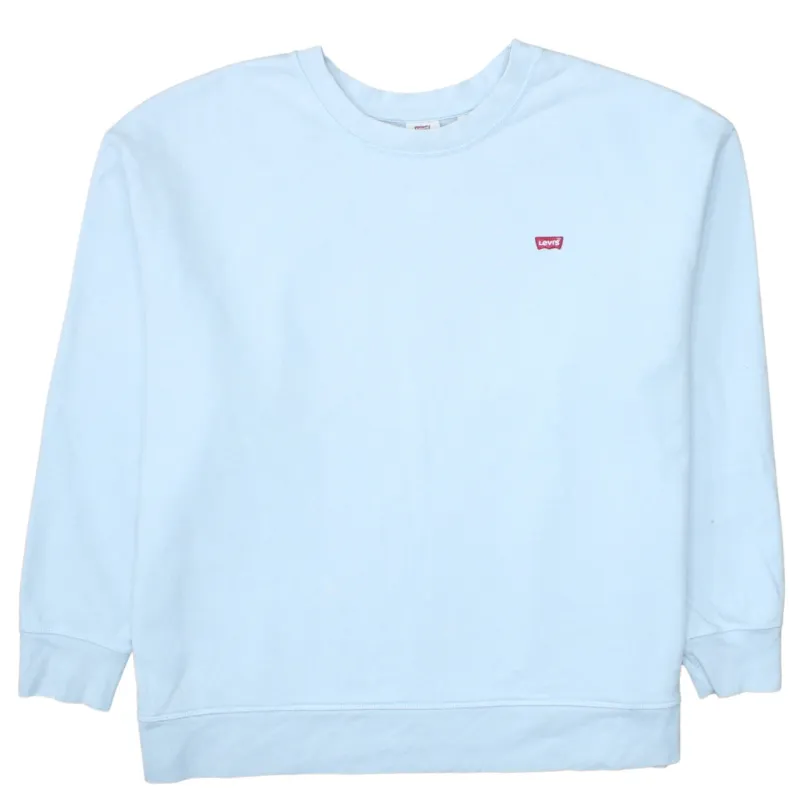 Levi's Light Blue Sweatshirt Women's XXLarge Small Chest Logo Crewneck Pullover Top sold by Vintage Club