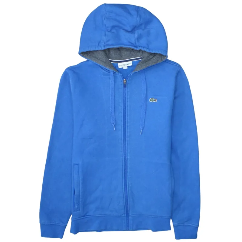 Lacoste Blue Full Zip Hoodie Women’s Medium Embroidered Croc Logo Front Pockets Sweatshirt made by Lacoste