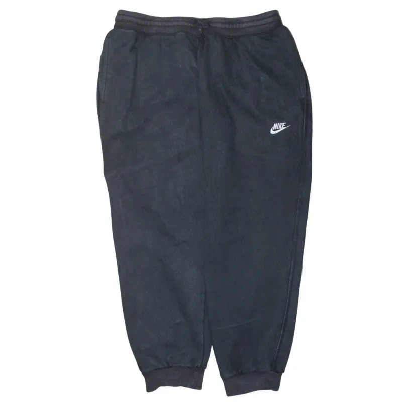 Nike Black Joggers Sweatpants Men’s XLarge Embroidered Swoosh Cuffed Hem Fleece Loungewear made by Nike