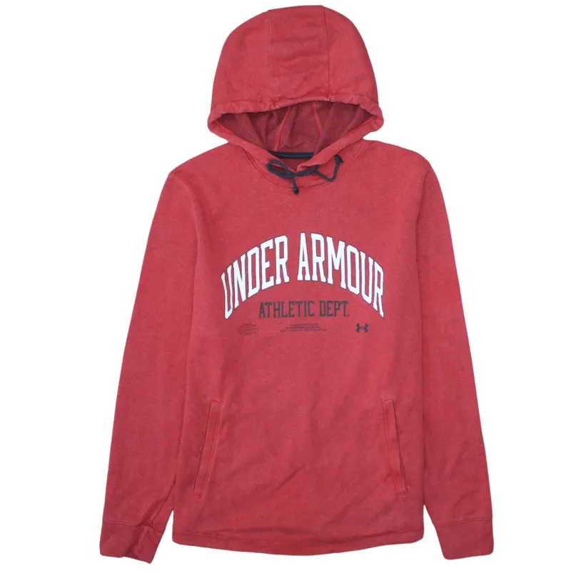 Under Armour Burgundy Red Hoodie Women's Large Printed Athletic Dept Logo Pullover Sweatshirt sold by Vintage Club
