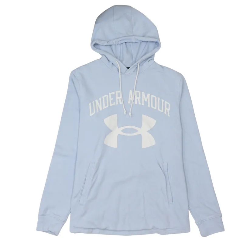 Under Armour Light Blue Hoodie Women's XLarge Printed Logo Front Pouch Pullover Sweatshirt made by Under Armour