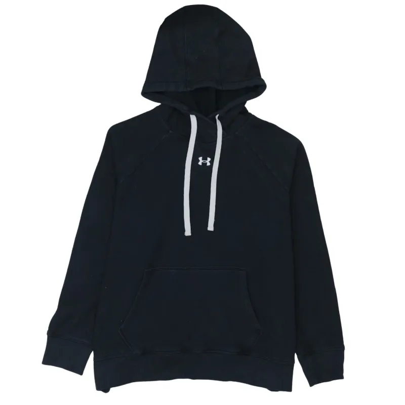 Under Armour Black Hoodie Women’s XLarge Embroidered Chest Logo Drawstring Pocket Pullover Sweatshirt made by Under Armour