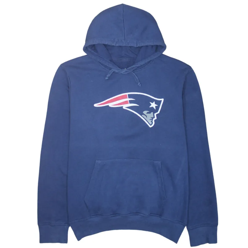 NFL Navy Blue Hoodie Women’s XLarge Printed Patriots Logo Front Pocket Pullover Sweatshirt sold by Vintage Club