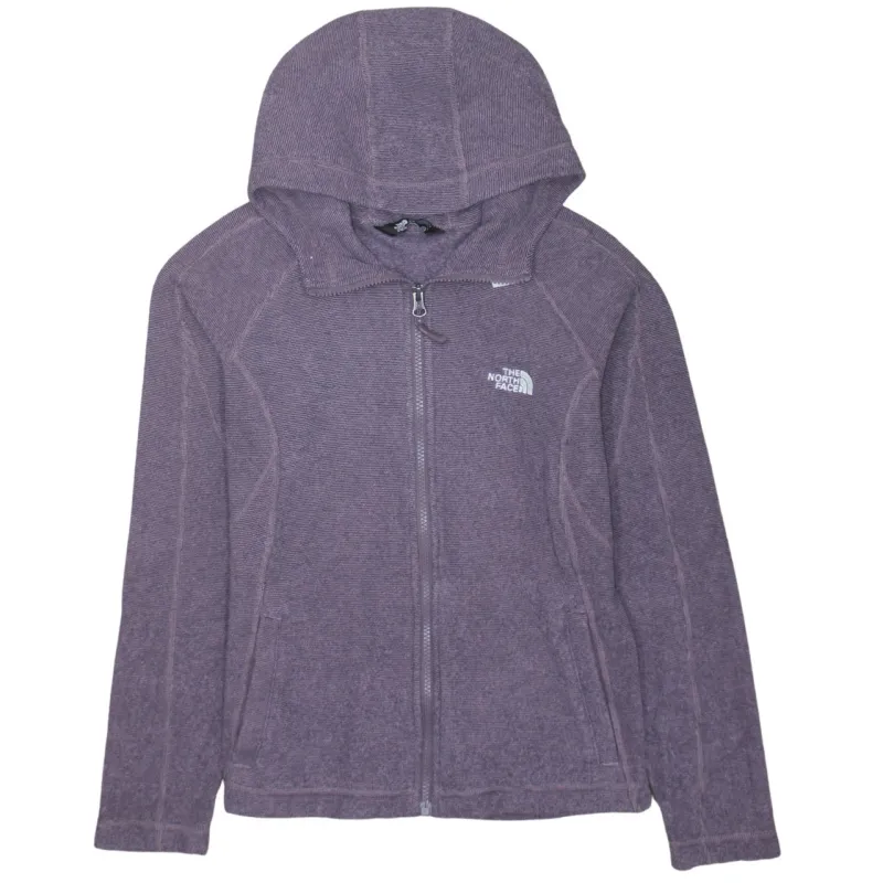 The North Face Purple Full Zip Hoodie Women’s Small Embroidered Chest Logo Fleece Jacket sold by Vintage Club