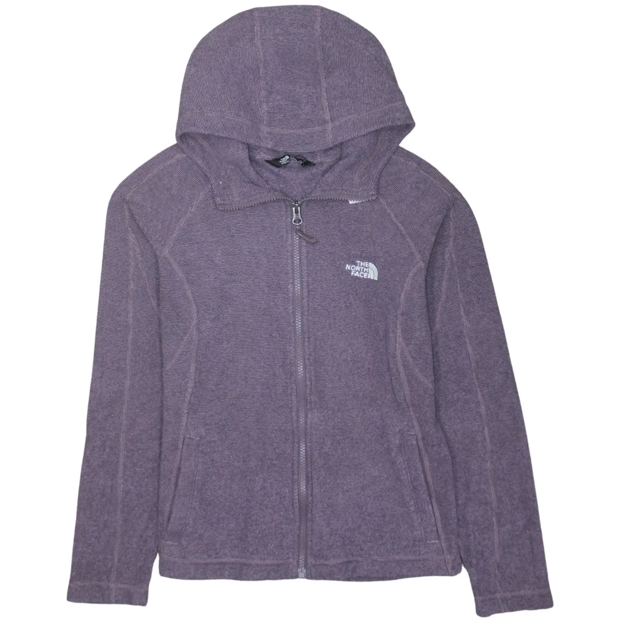The North Face Purple Full Zip Hoodie Women’s Small Embroidered Chest Logo Fleece Jacket sold by Vintage Club