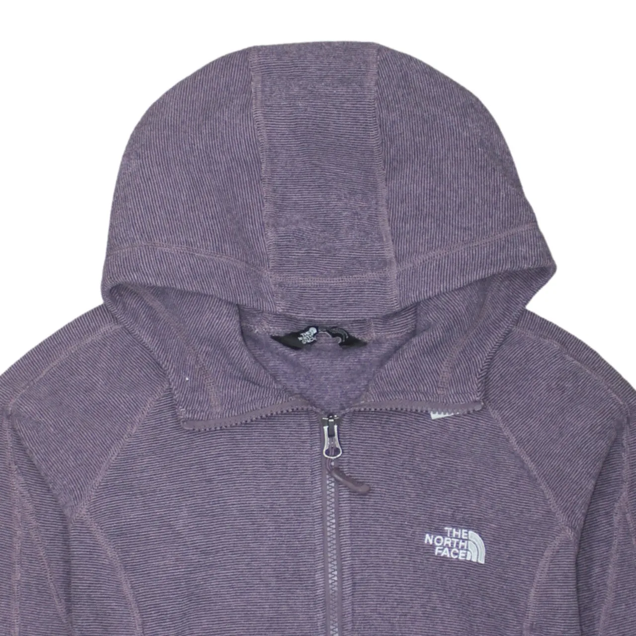 The North Face Purple Full Zip Hoodie Women’s Small Embroidered Chest Logo Fleece Jacket sold by Vintage Club product image thumbnail 3