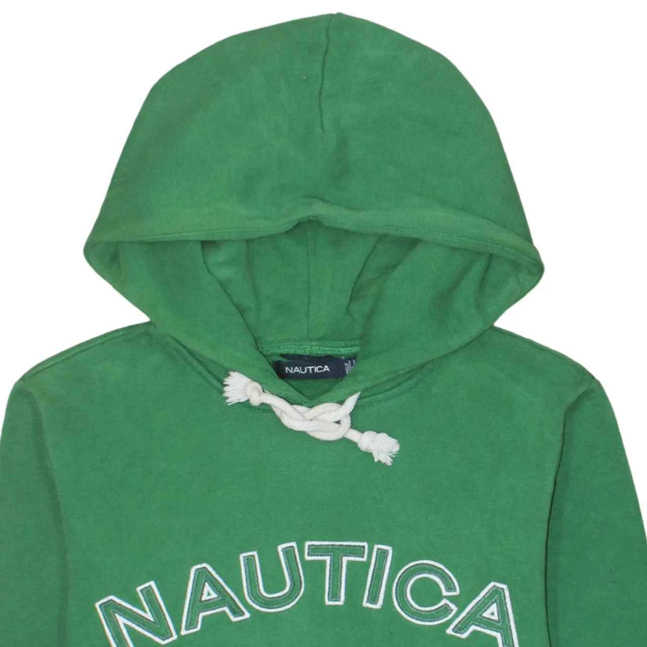 Nautica Green Hoodie Men’s Medium Rope Drawstring Embroidered Logo Front Pocket Sweatshirt sold by Vintage Club product image thumbnail 3