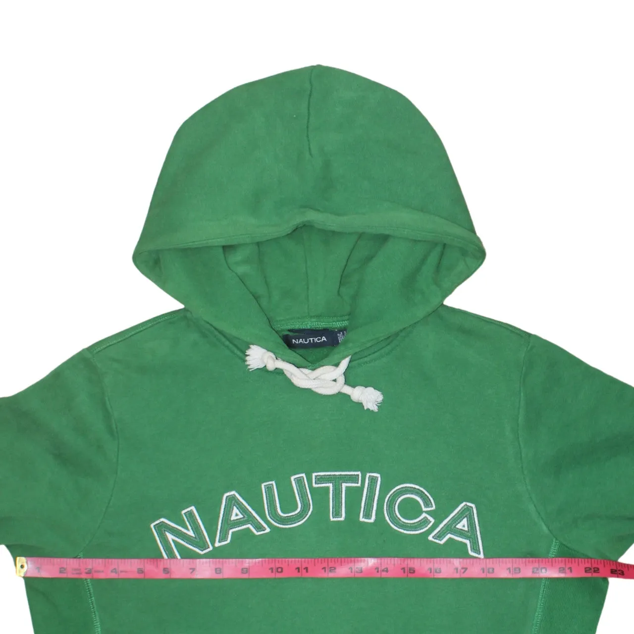 Nautica Green Hoodie Men’s Medium Rope Drawstring Embroidered Logo Front Pocket Sweatshirt sold by Vintage Club product image thumbnail 5