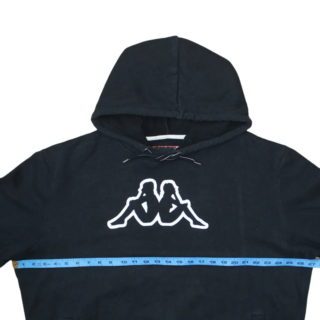 Kappa Black Hoodie Men’s XLarge Large Logo Embroidered Front Fleece Pullover Sweatshirt sold by Vintage Club product image thumbnail 5