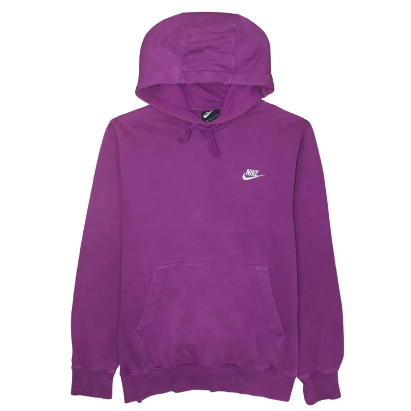 Nike Purple Hoodie Men's Small Embroidered Swoosh Logo Front Pocket Pullover Sweatshirt sold by Vintage Club