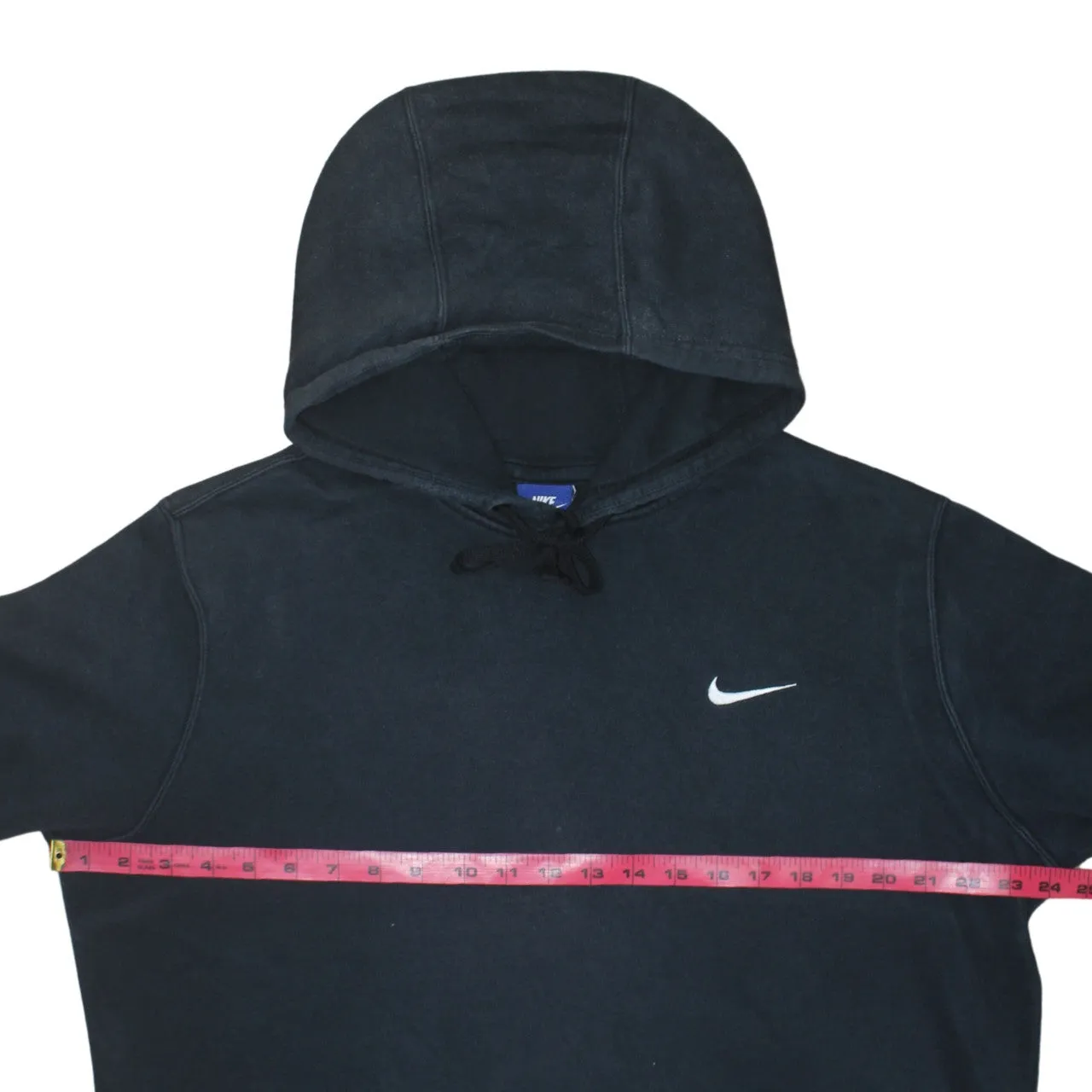 Nike Black Hoodie Men’s Large Embroidered Swoosh Drawstring Pocket Pullover Sweatshirt sold by Vintage Club product image thumbnail 5