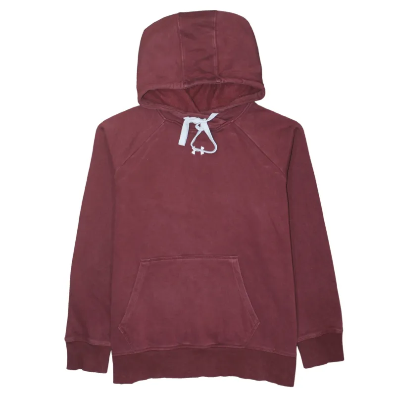 Under Armour Burgundy Red Hoodie Women’s Large Drawstring Logo Pocket Pullover Sweatshirt made by Under Armour