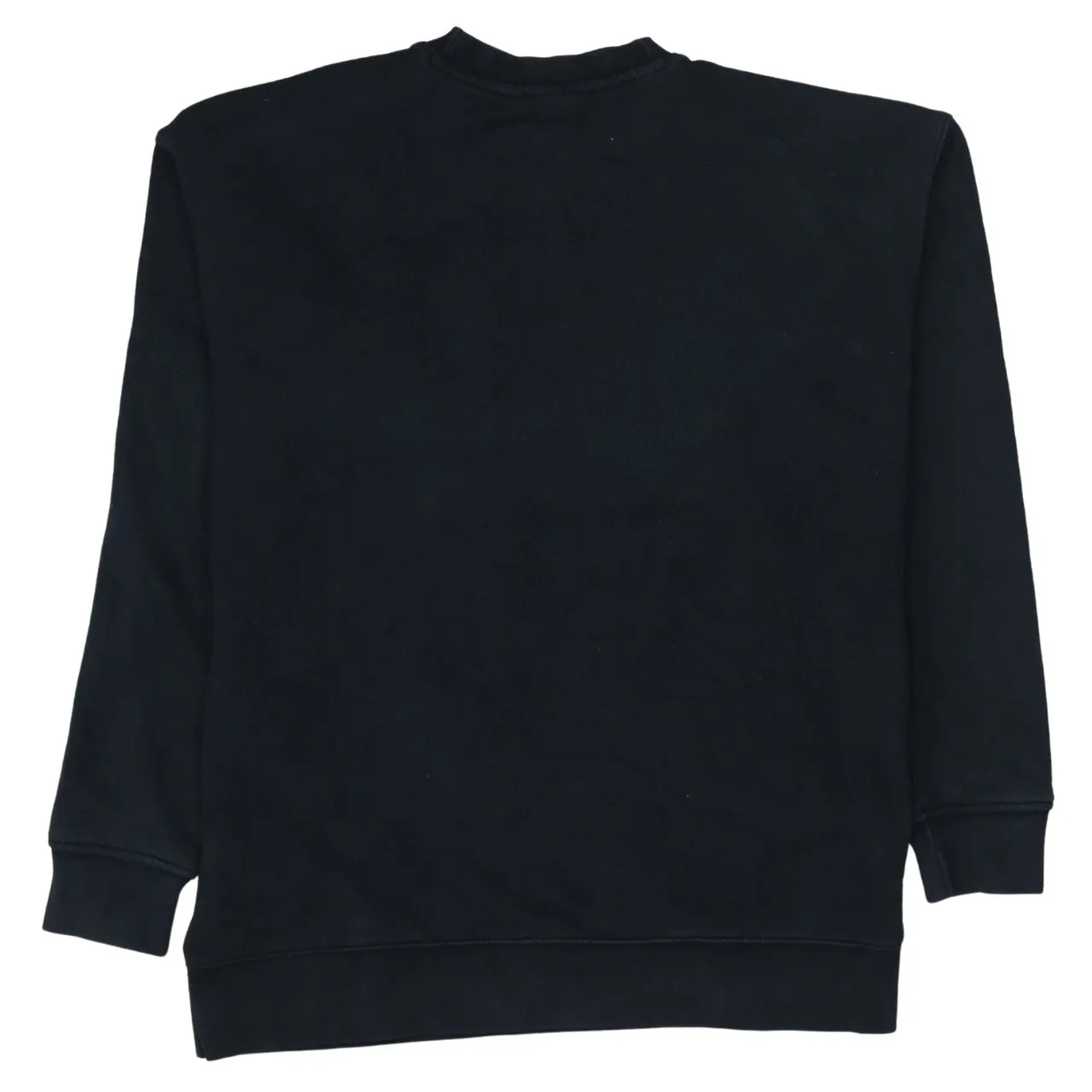 Adidas Black Sweatshirt Women’s Large Trefoil Printed Logo Crewneck Pullover Top sold by Vintage Club product image thumbnail 2