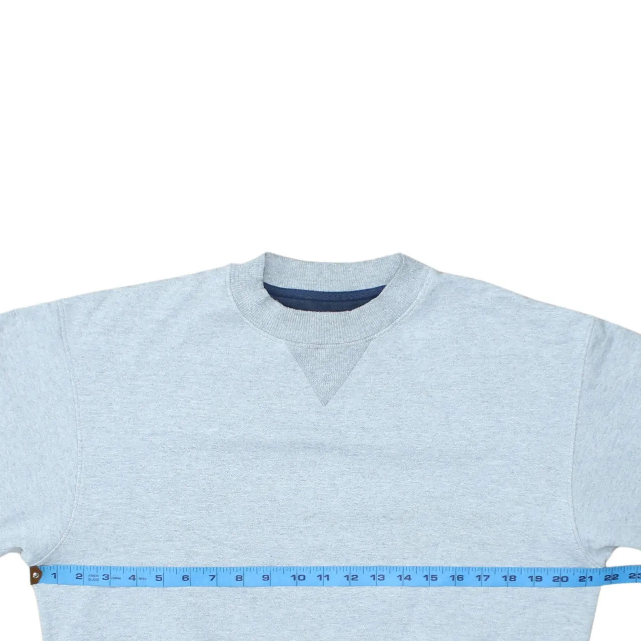Champion Light Grey Sweatshirt Men's Small Embroidered C Logo Ribbed Crewneck Pullover Fleece Top sold by Vintage Club product image thumbnail 5