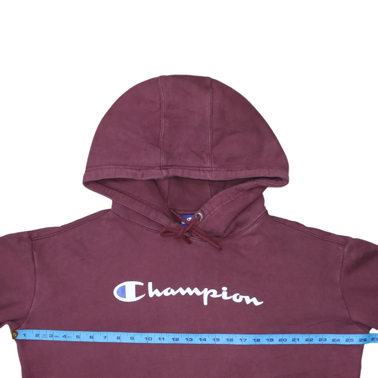 Champion Burgundy Red Hoodie Men’s XLarge Printed Script Logo Front Pocket Pullover Sweatshirt sold by Vintage Club product image thumbnail 5
