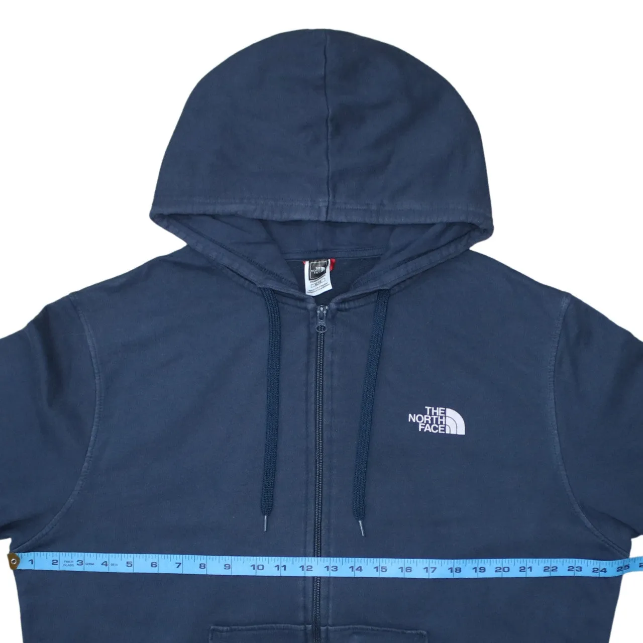 The North Face Navy Blue Full Zip Hoodie Men's XLarge Embroidered Logo Pockets Sweatshirt sold by Vintage Club product image thumbnail 5