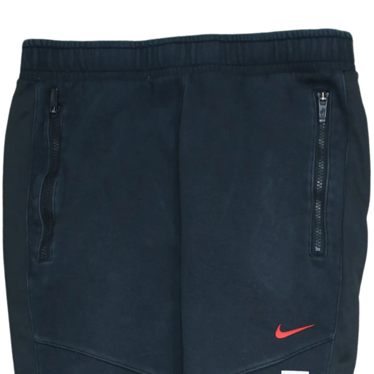 Nike Black Joggers Sweatpants Men's Small Printed Logo Zip Pockets Cuffed Track Pants sold by Vintage Club product image thumbnail 3