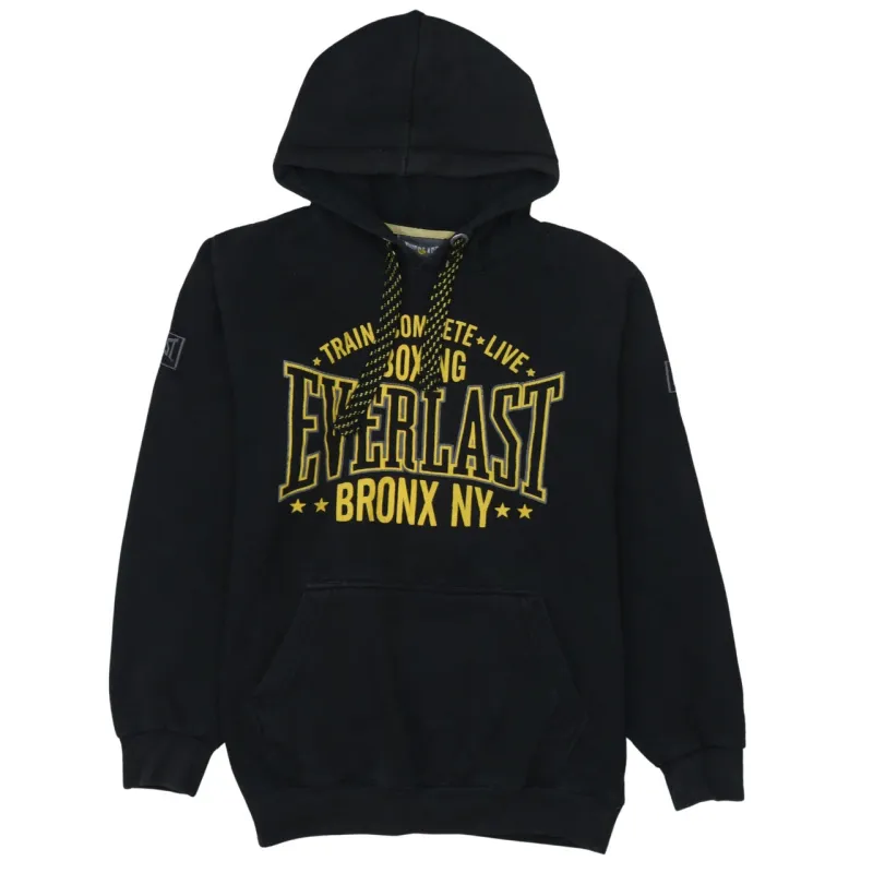 Everlast Black Hoodie Men's Small Printed Bronx NY Boxing Logo Pullover Sweatshirt sold by Vintage Club