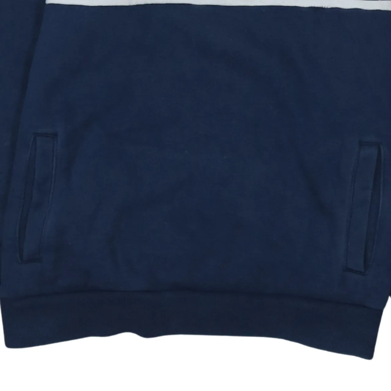 Ellesse Light Blue Navy Hoodie Men's Small Half Zip Printed Logo Stripe Panel Pullover Sweatshirt sold by Vintage Club product image thumbnail 4